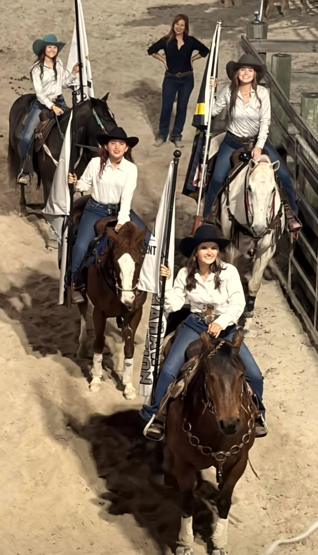Flag riders during the Grand Entry
